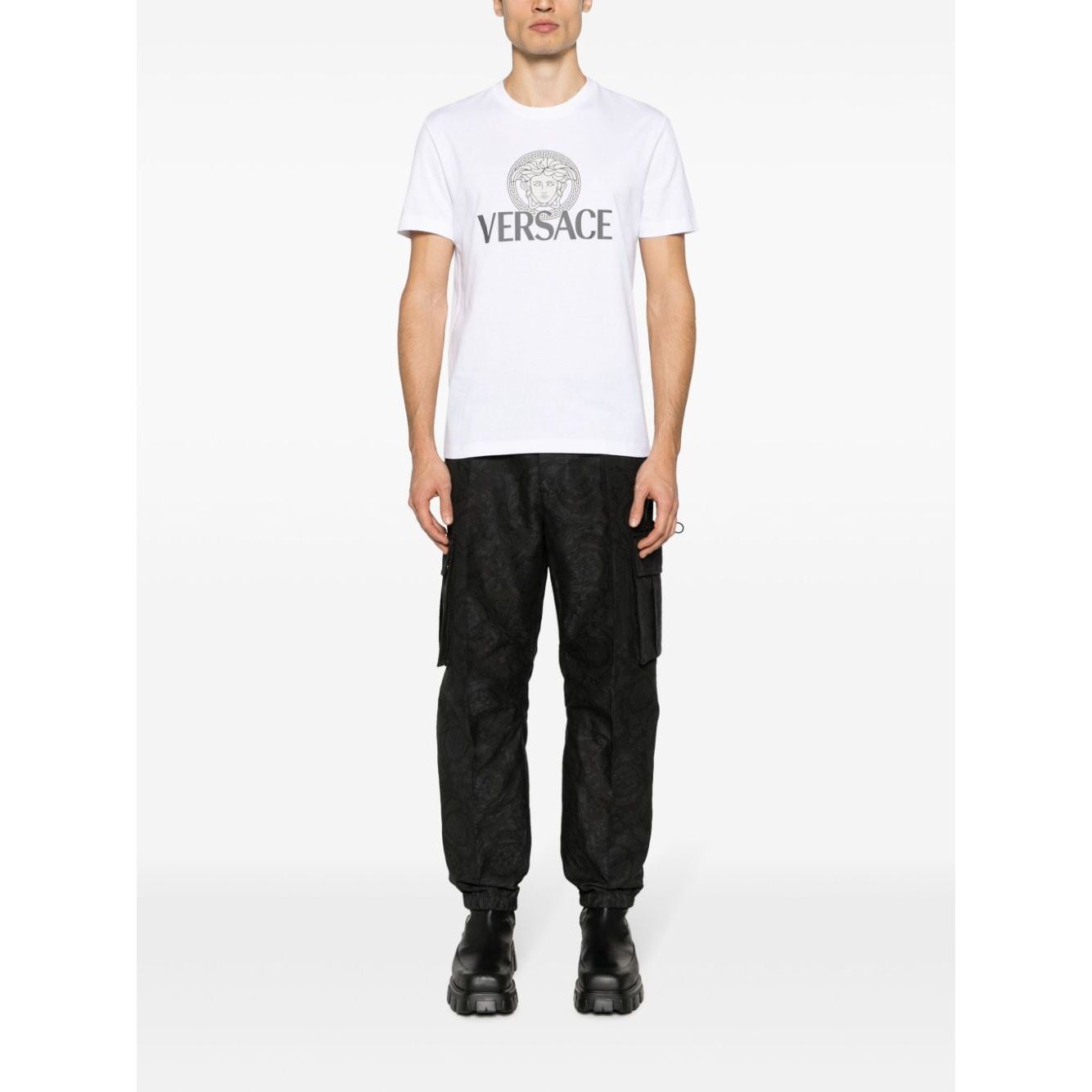 Versace Medusa logo-print T-shirt 10142261A100881W000-P25