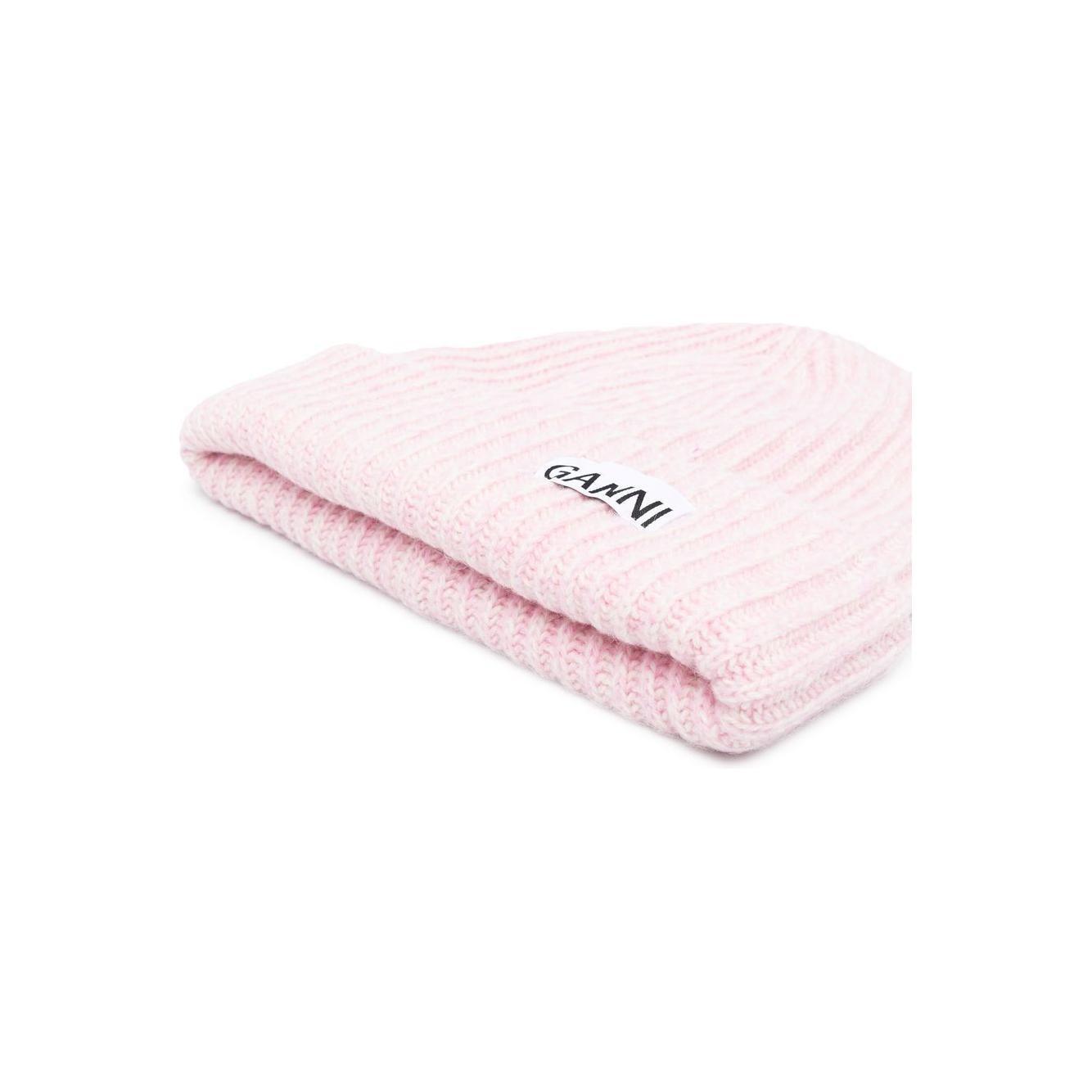 Ganni Oversized Wool Rib Knit Beanie A4429395-P25
