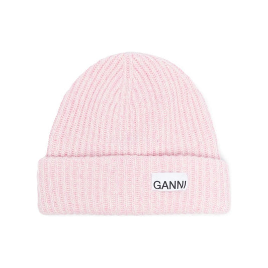 Ganni Oversized Wool Rib Knit Beanie A4429395-P25