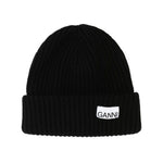 Ganni Oversized Wool Rib Knit Beanie A4429099-P25