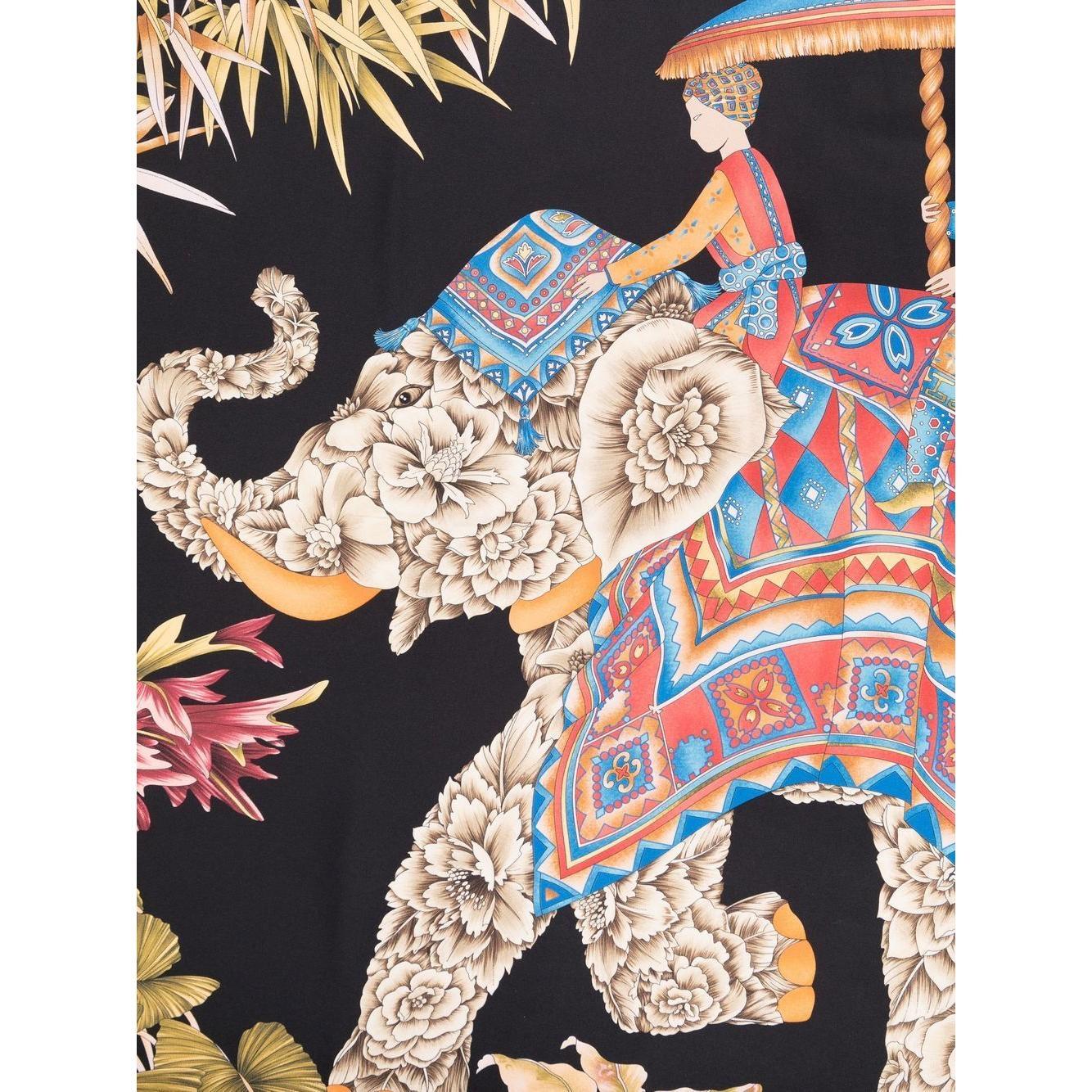 Ferragamo India-print silk scarf 310118756257004-P25