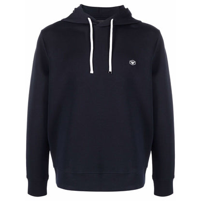 Emporio Armani long-sleeved Logo Patch Hoodie Topwear