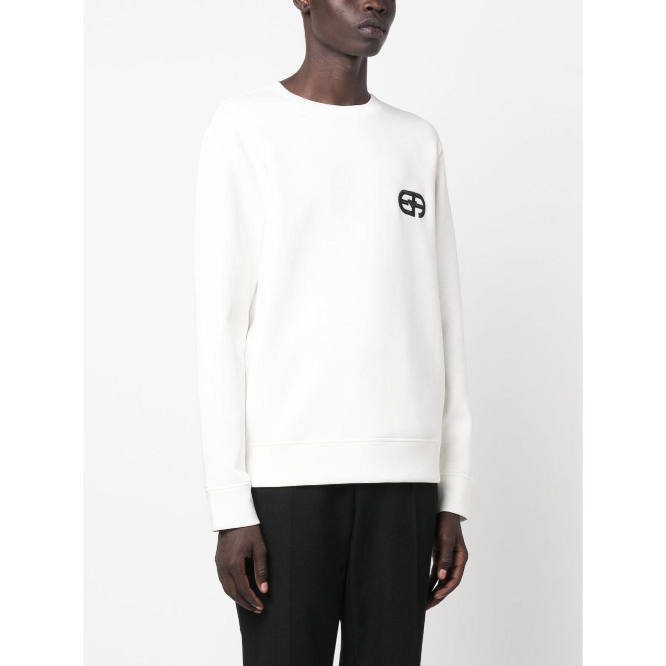 Emporio Armani Double-jersey sweatshirt with embossed embroidered EA logo 8N1ML71JHSZ0101-P25