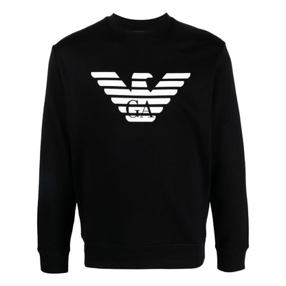 Emporio Armani Modal-blend sweatshirt with logo print Topwear