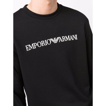Emporio Armani Modal-blend sweatshirt with logo print Topwear