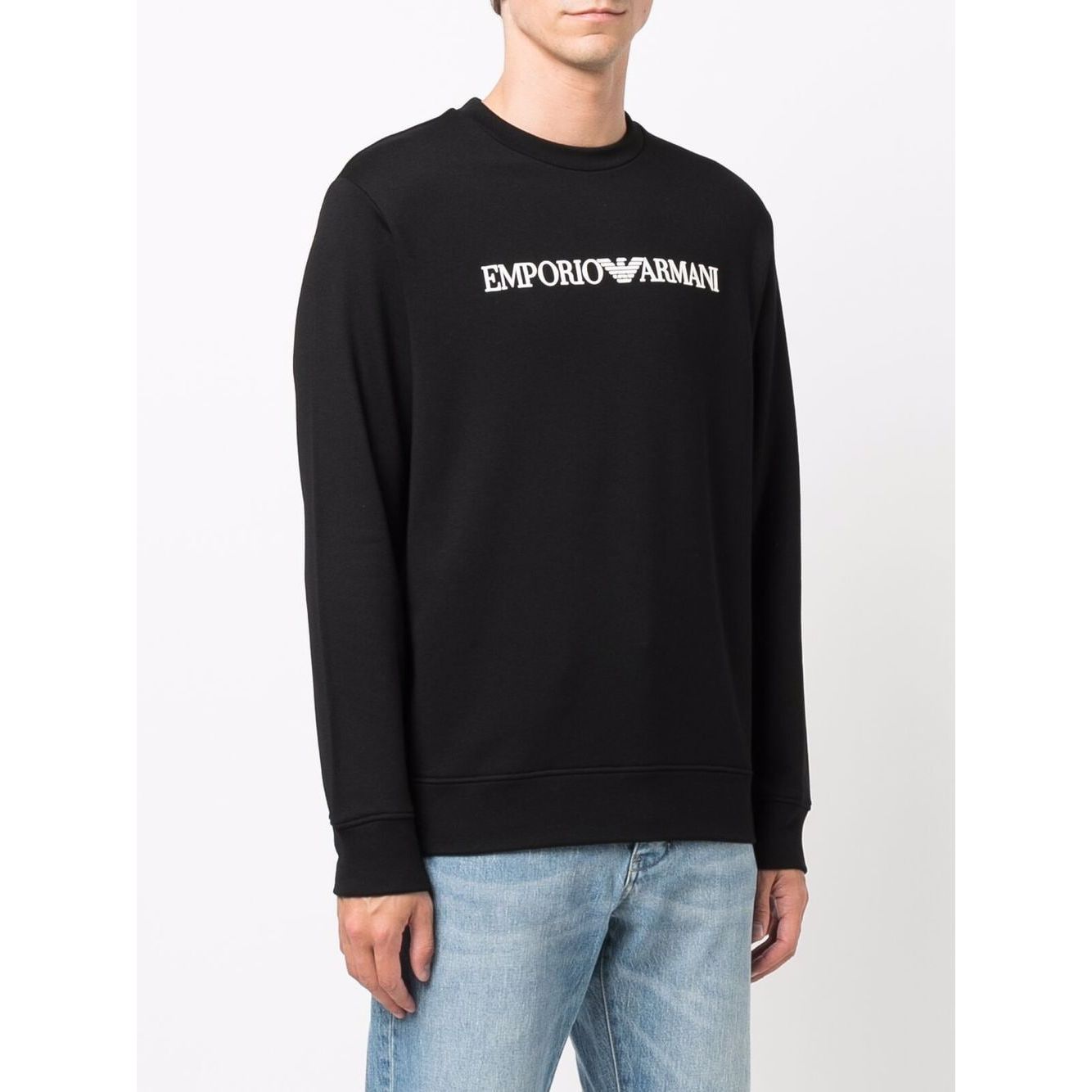 Emporio Armani Modal-blend sweatshirt with logo print Topwear