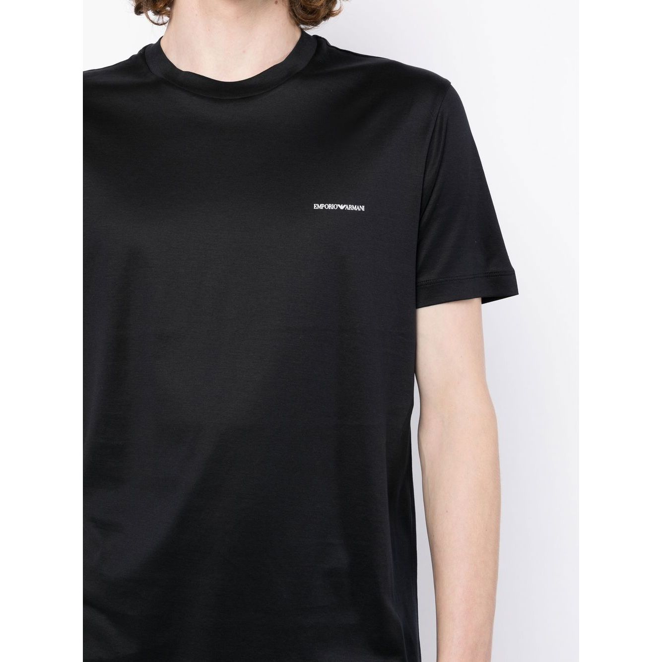 Emporio Armani logo-print Crew Neck T-shirt Topwear