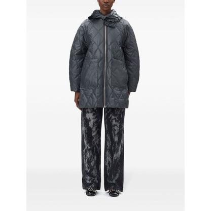 Ganni Shiny Quilt Midi Jacket Jackets