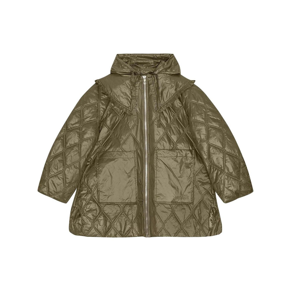 Ganni Shiny Quilt Midi Jacket W0171861-P25