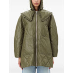 Ganni Shiny Quilt Midi Jacket W0171861-P25