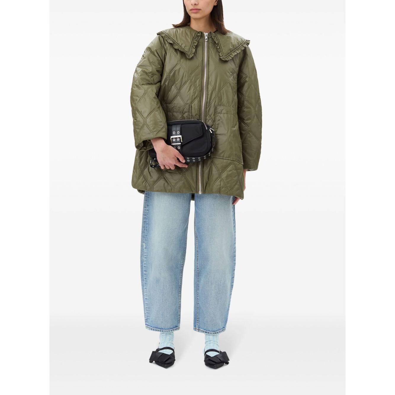 Ganni Shiny Quilt Midi Jacket W0171861-P25