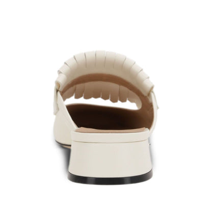 Valentino Garavani Vlogo Signature Calfskin Fringe Sabot Moccasin 25mm