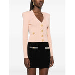 Balmain cropped Knit cardigan DF1KL007KB070LB-P25