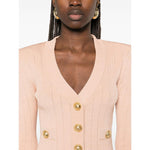 Balmain cropped Knit cardigan DF1KL007KB070LB-P25