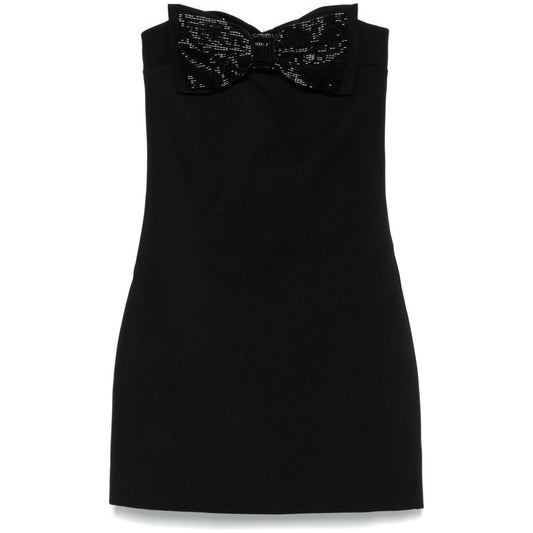 Self-Portrait crepe bandeau mini dress RS25-121SBLACK-P25