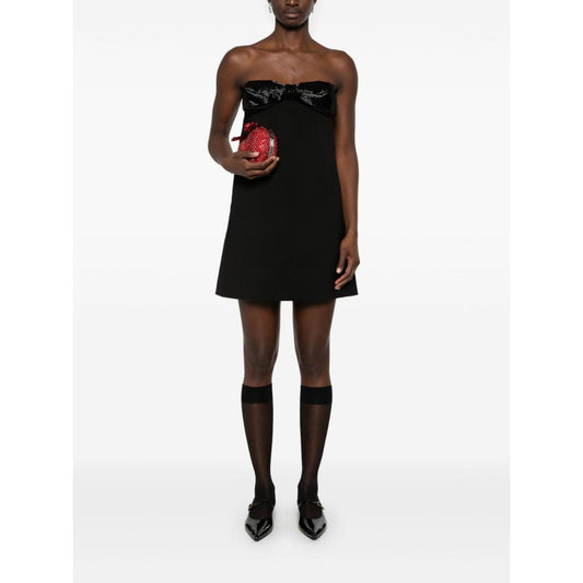 Self-Portrait crepe bandeau mini dress RS25-121SBLACK-P25