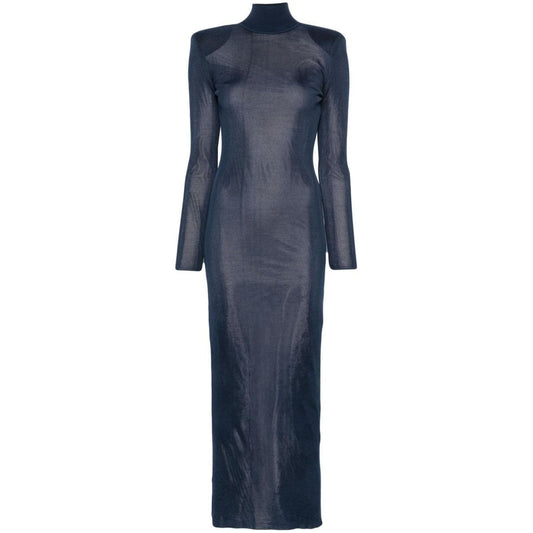 Self-Portrait knitted maxi dress RS25-125XNAVY-P25
