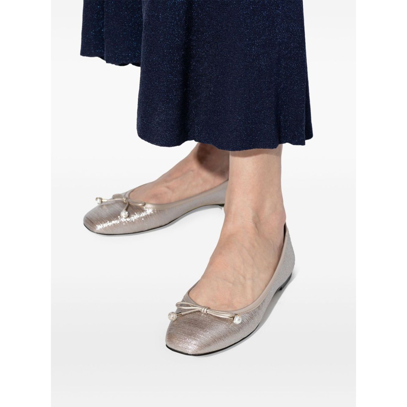 Jimmy Choo Elme Flat with Pearl embellishment