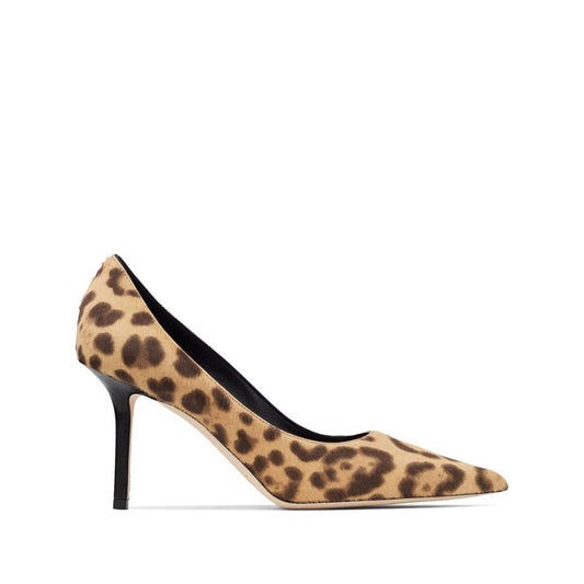 Jimmy Choo Love 85 Leopard Print Pony Pumps