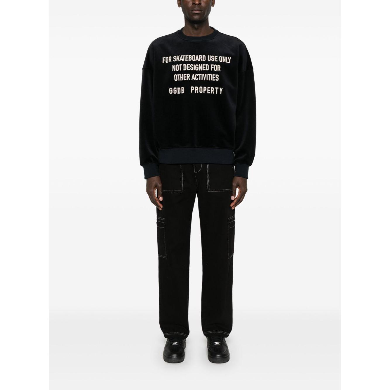 Golden Goose crew neck sweatshirt with embroidered lettering GUP01938P00187250907-P25