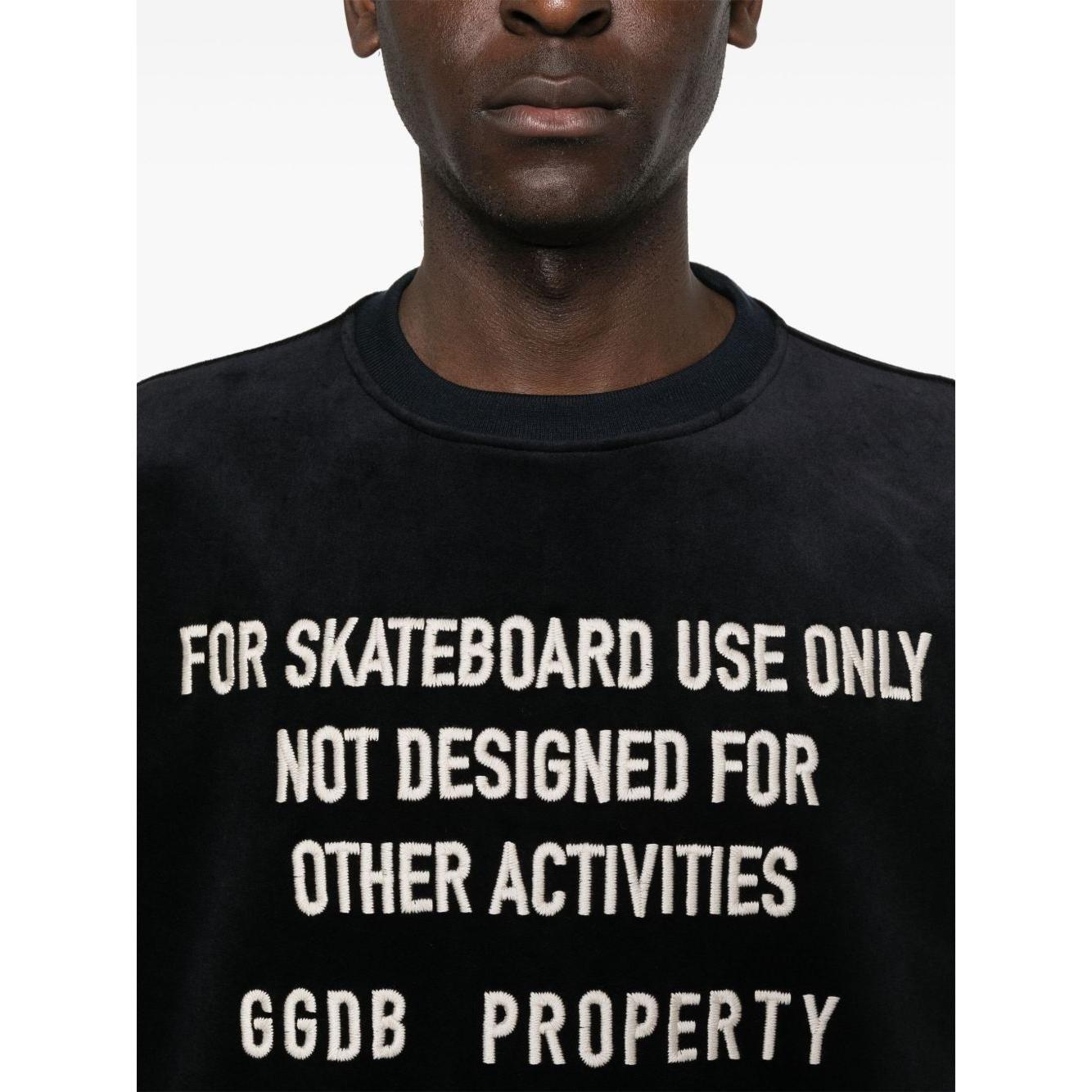 Golden Goose crew neck sweatshirt with embroidered lettering GUP01938P00187250907-P25