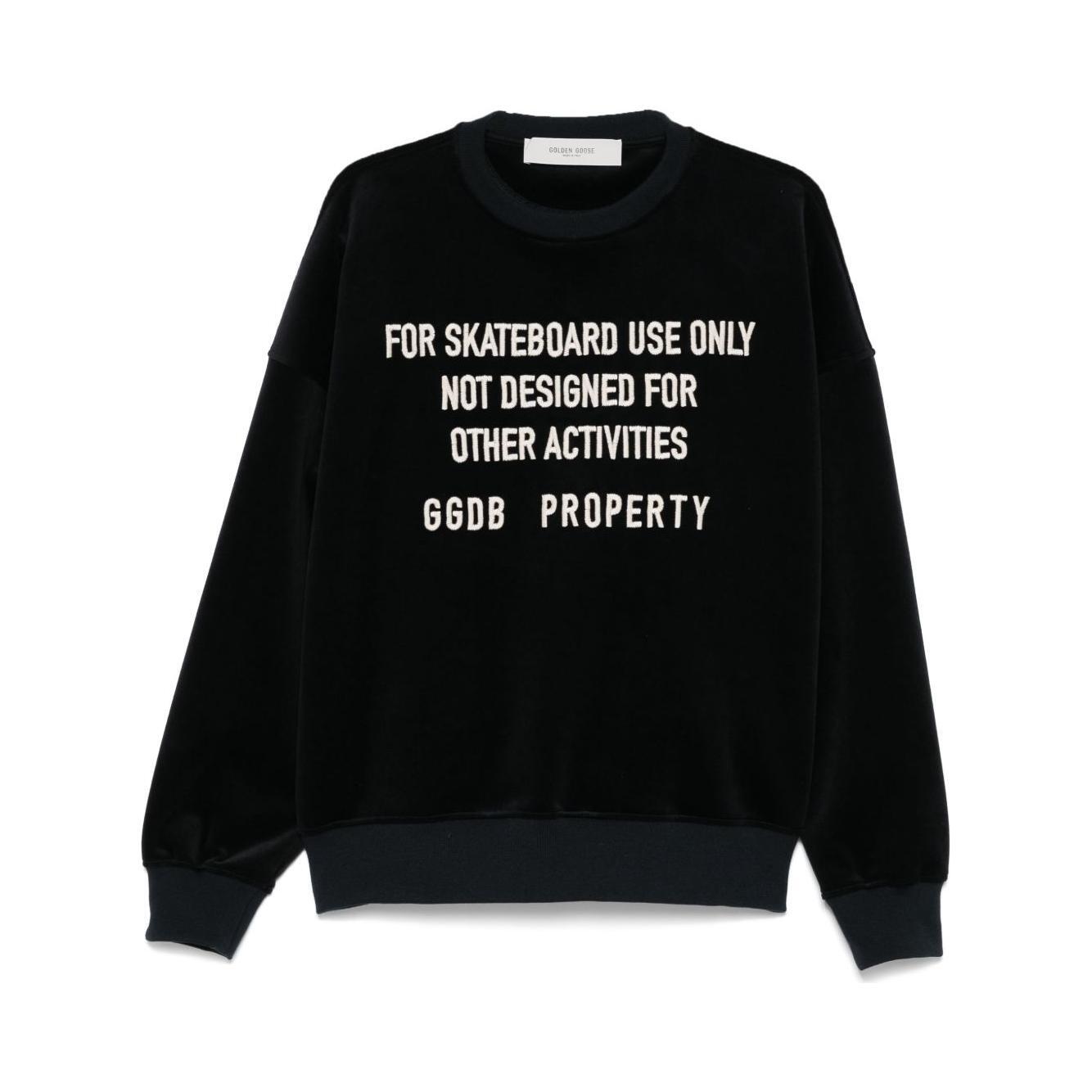 Golden Goose crew neck sweatshirt with embroidered lettering GUP01938P00187250907-P25