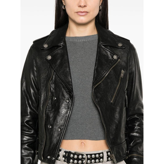 Golden Goose leather jacket with shiny effect GWP02137P00119590100-P25