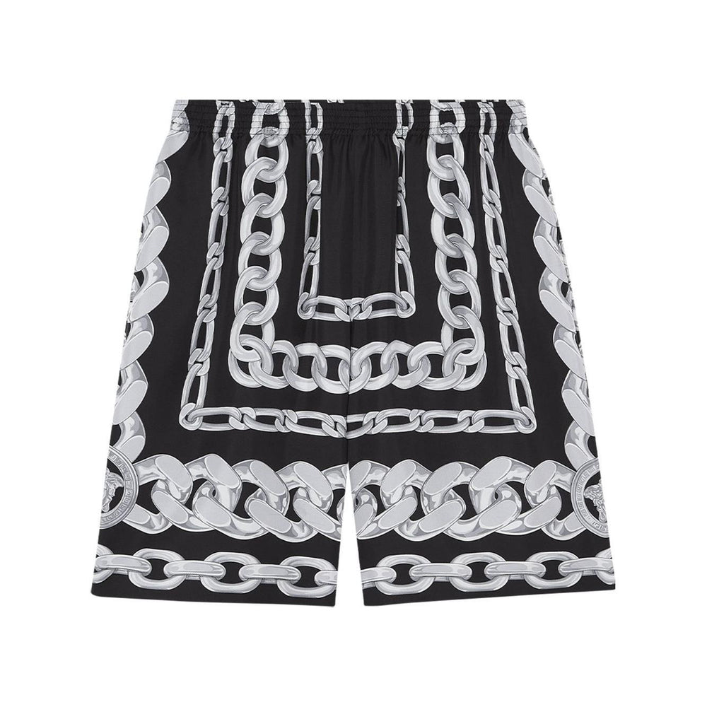 Versace Medusa Chains Silk Shorts 10024761A133975B950-P25