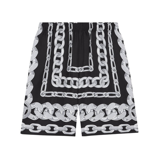 Versace Medusa Chains Silk Shorts 10024761A133975B950-P25