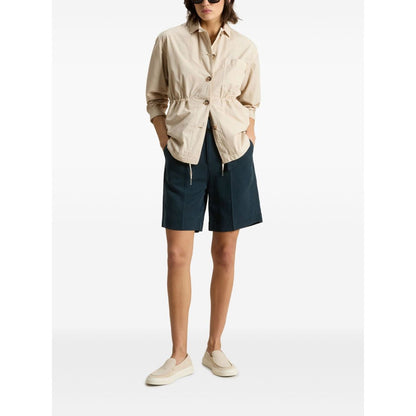 Woolrich Garment-Dyed Pure Cotton Overshirt beige Jackets