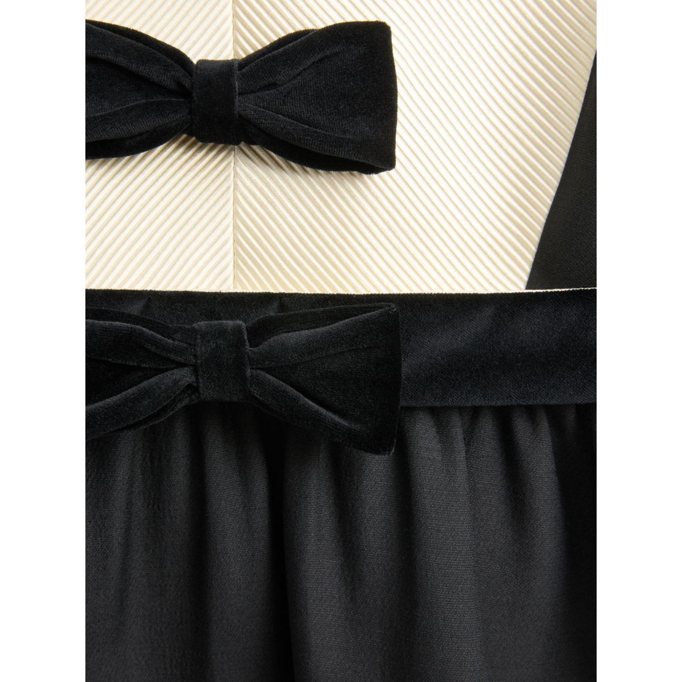 Valentino crepe couture short dress with bows BVADH51CFAUY-P25