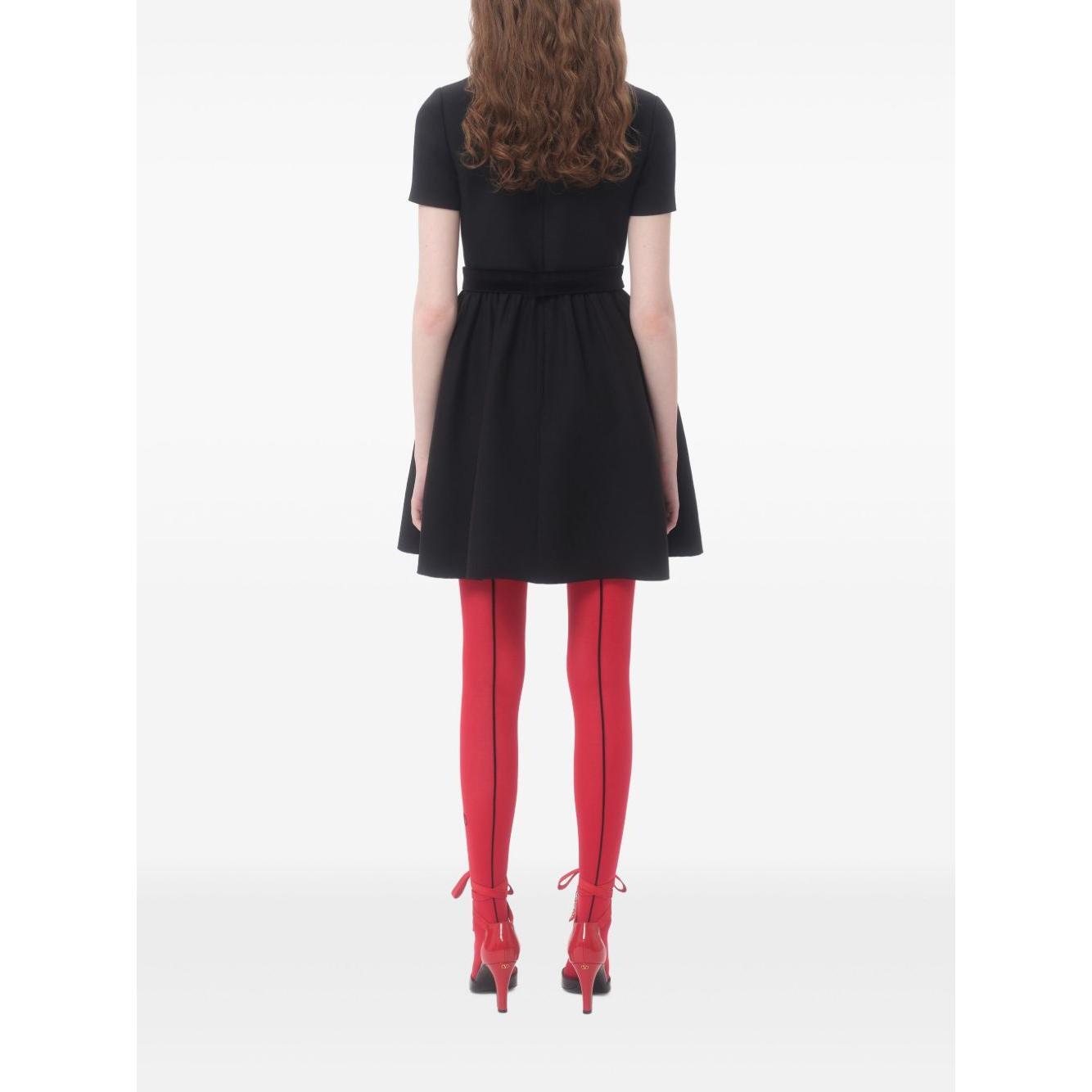 Valentino crepe couture short dress with bows BVADH51CFAUY-P25
