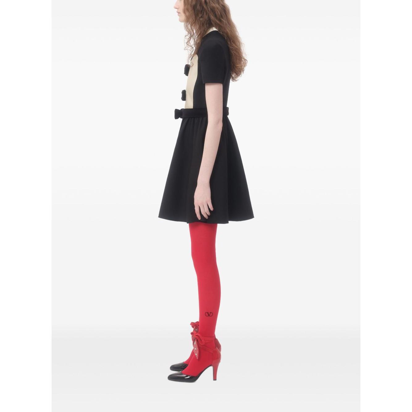 Valentino crepe couture short dress with bows BVADH51CFAUY-P25