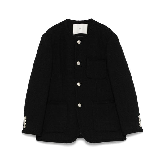 Dunst Collarless Oversized Tweed Jacket UDJA5A109BKBLACK-P25