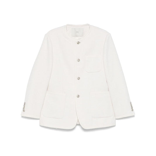 Dunst Collarless Oversized Tweed Jacket UDJA5A109CRIVORY-P25