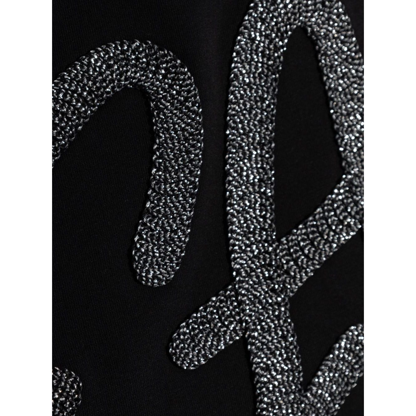 Emporio Armani Cotton-jersey T-shirt with oversized lurex logo Topwear