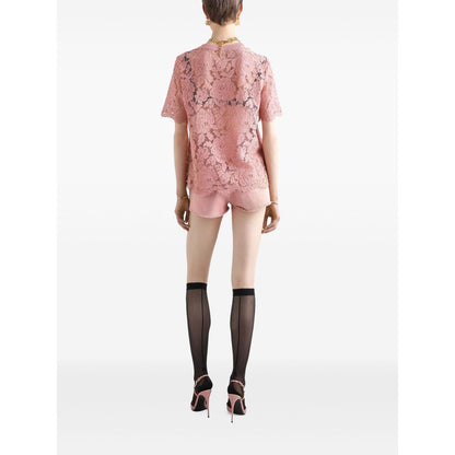 Dolce & Gabbana corded lace short sleeved T-shirt Topwear