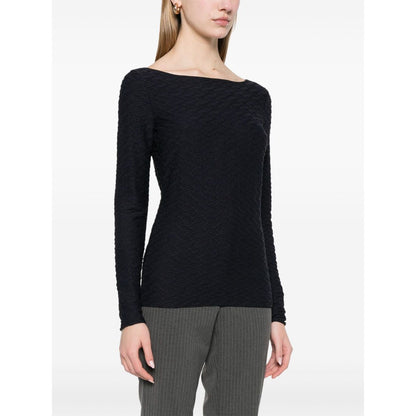 Emporio Armani textured top Topwear