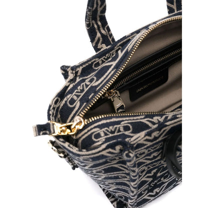 Emporio Armani Small tote bag in all-over monogram jacquard canvas Shopper