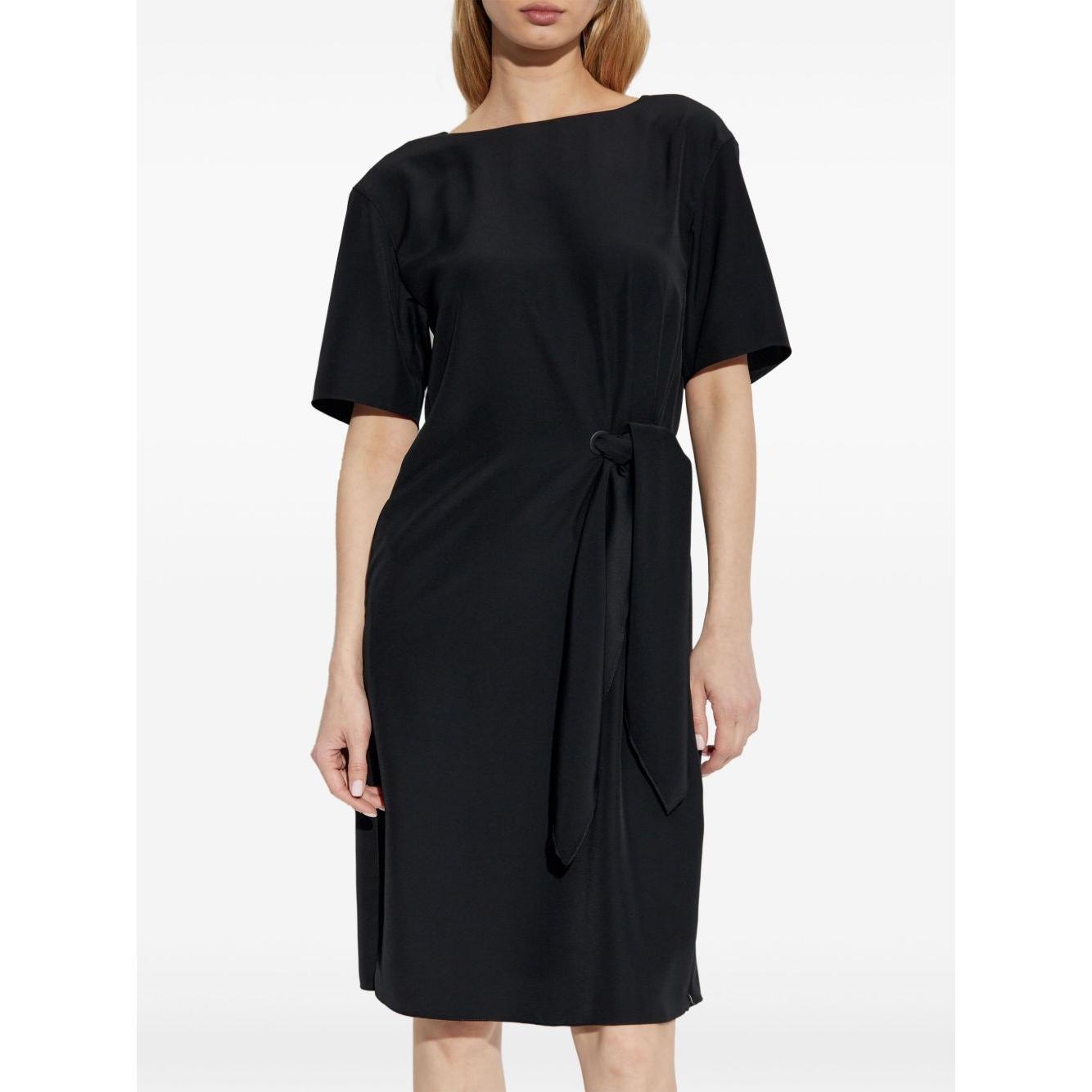 Emporio Armani midi dress with waist knot EW001538TE14039UC001-P25