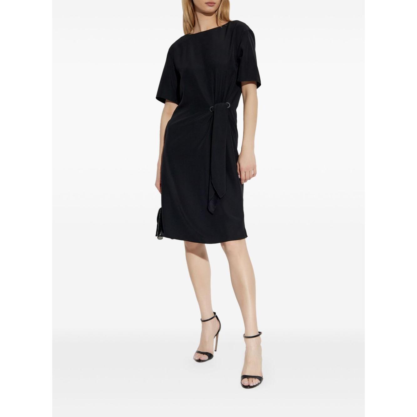 Emporio Armani midi dress with waist knot EW001538TE14039UC001-P25