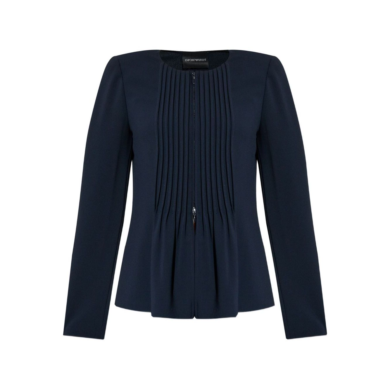 Emporio Armani Jacket in fluid woven fabric with pleats Jackets