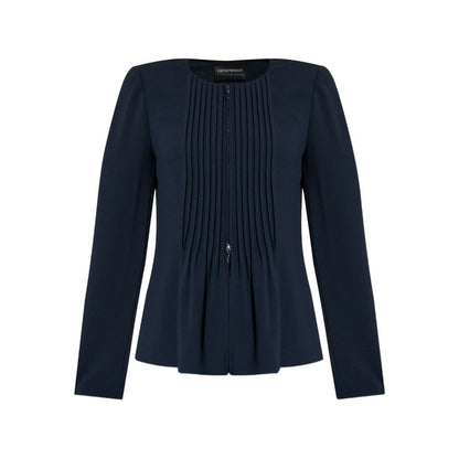 Emporio Armani Jacket in fluid woven fabric with pleats Jackets