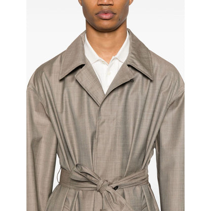 Emporio Armani virgin-wool trench coat Jackets