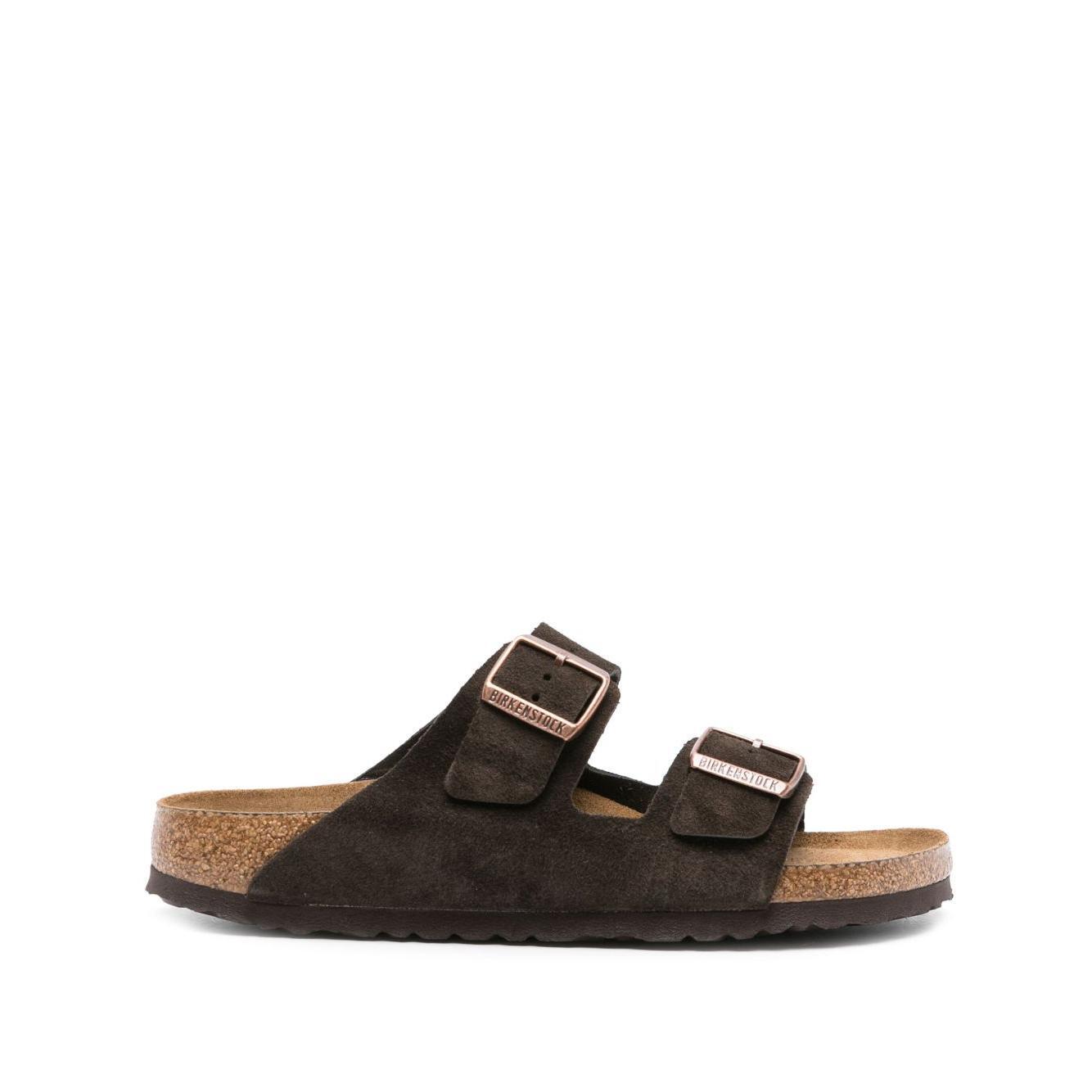 Birkenstock Arizona buckled suede sandals 951313MOCCA-P25