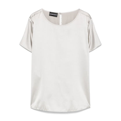 Emporio Armani crewneck silk top Topwear