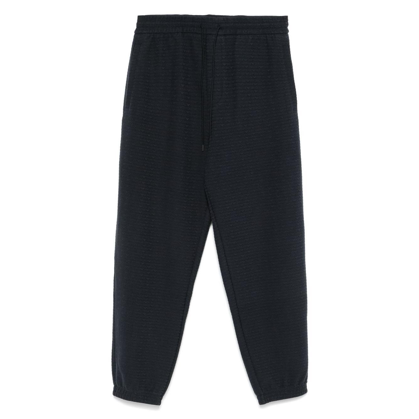 Emporio Armani ASV Lyocell blend jersey joggers with all-over lettering EM001106AF13700UB118-P25