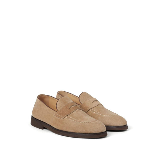 Brunello Cucinelli Penny Loafer in washed suede MZUSILE705C8051-P25
