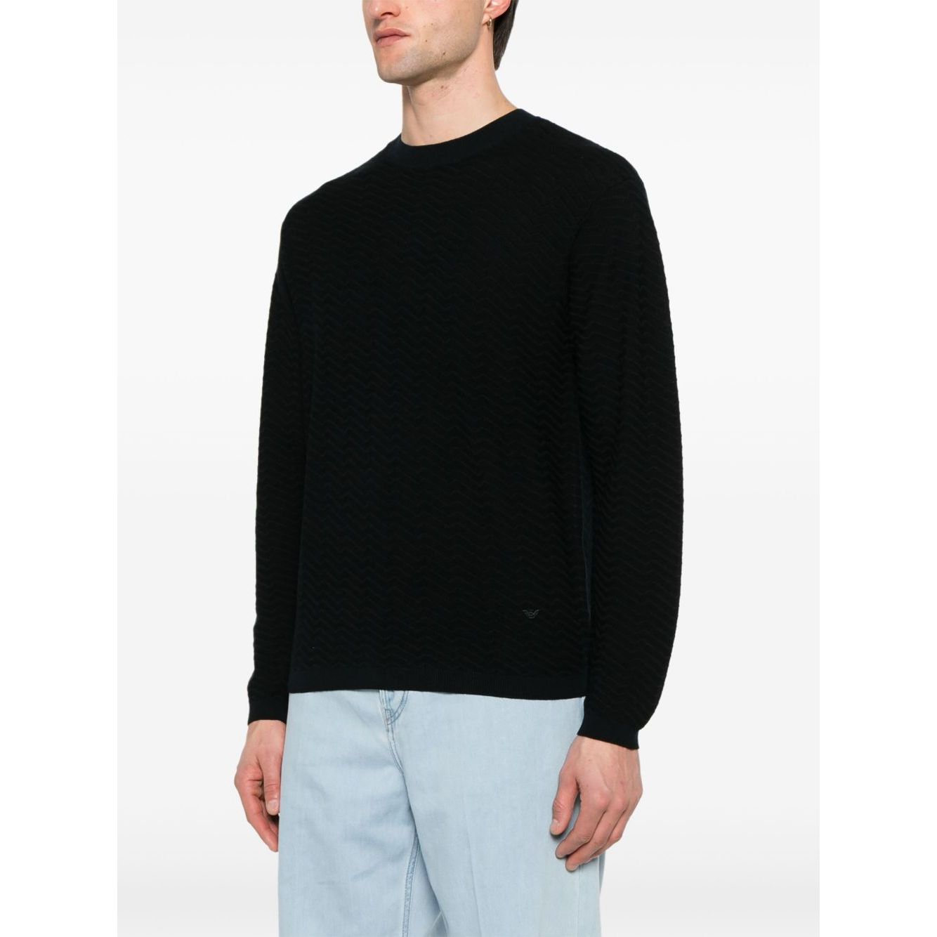 Emporio Armani Sweaters Blue Topwear