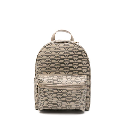 Emporio Armani Mini backpack with monogram print Backpacks